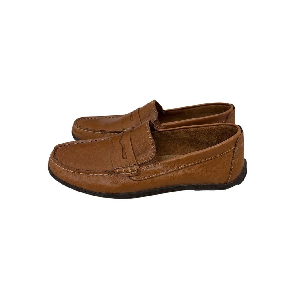 Flag Ltd. Leather Slip On Brown Loafer Shoes Size 5